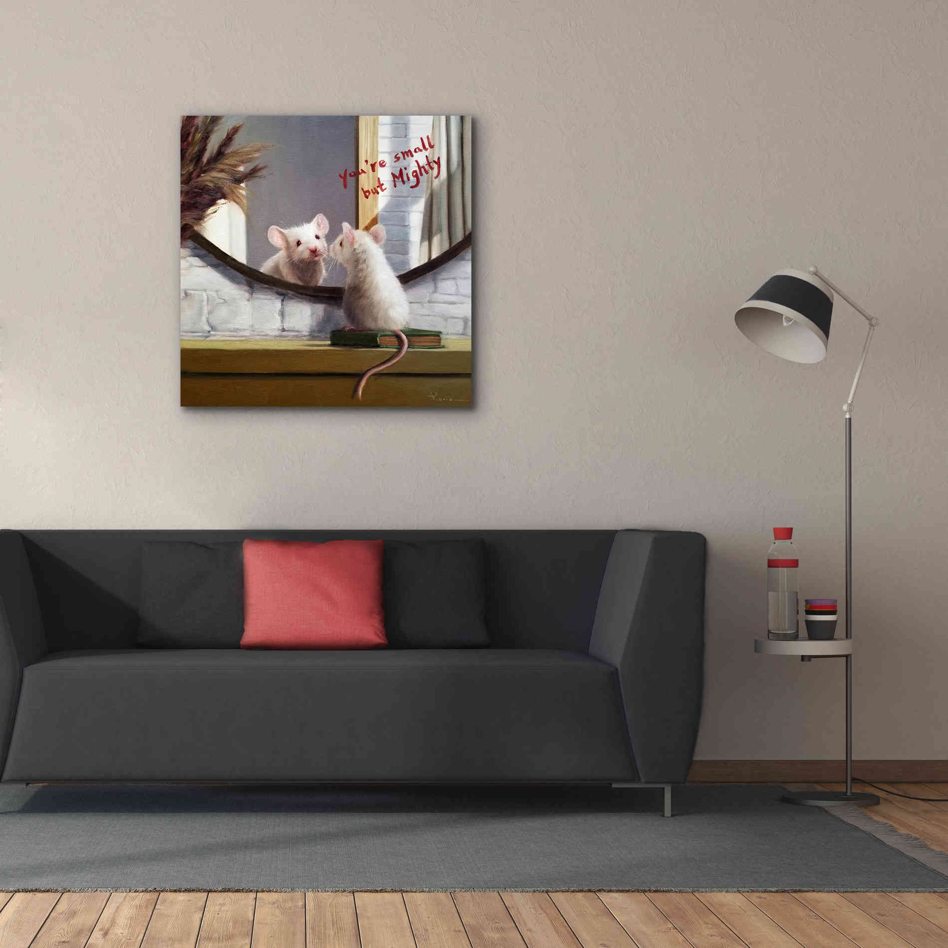 'Mighty Mouse' by Lucia Heffernan, Canvas Wall Art,37x37