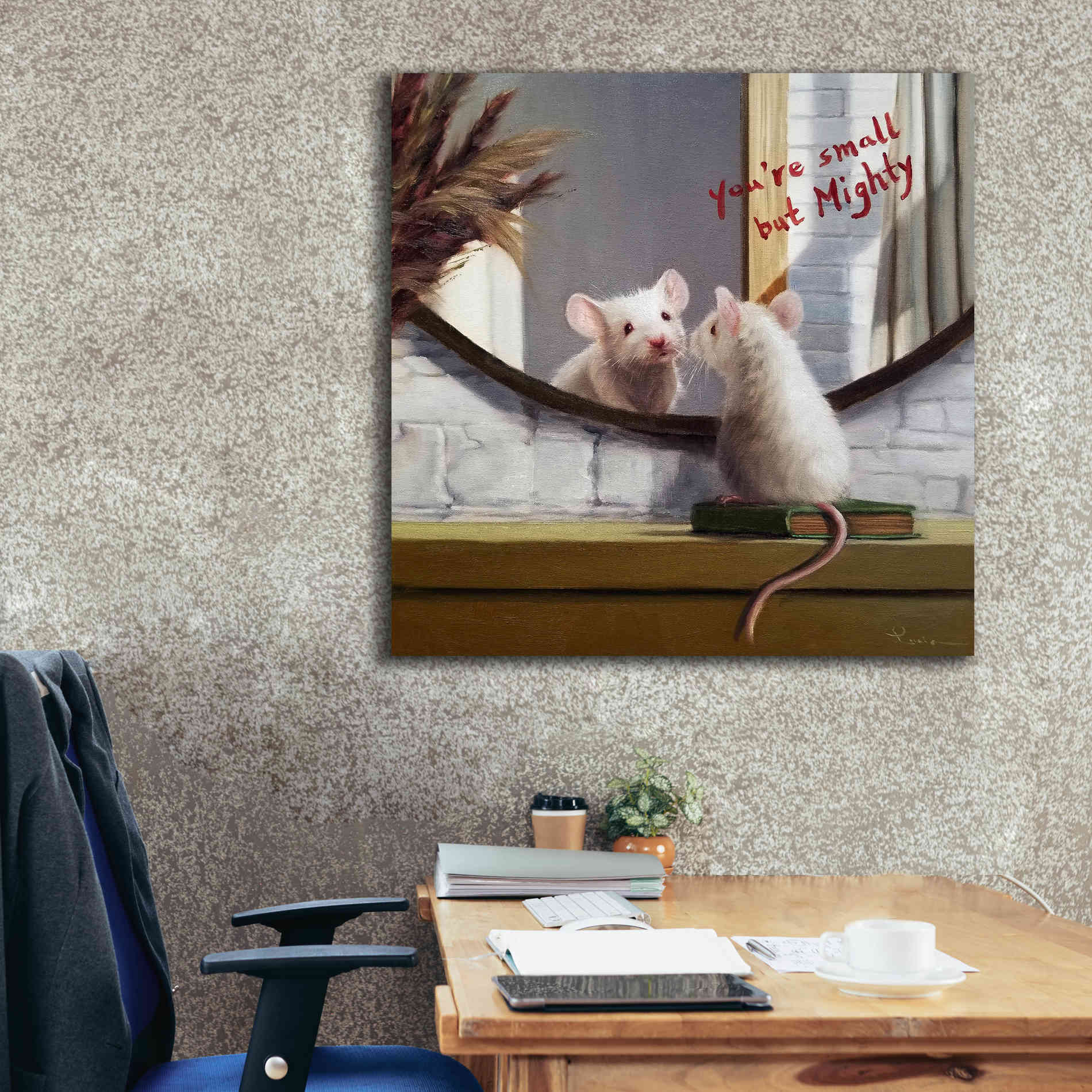 'Mighty Mouse' by Lucia Heffernan, Canvas Wall Art,37x37
