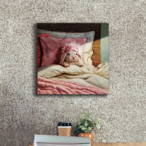 Image of 'Bed Hare' by Lucia Heffernan, Canvas Wall Art,18x18