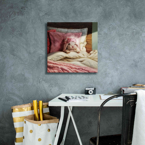 Image of 'Bed Hare' by Lucia Heffernan, Canvas Wall Art,18x18