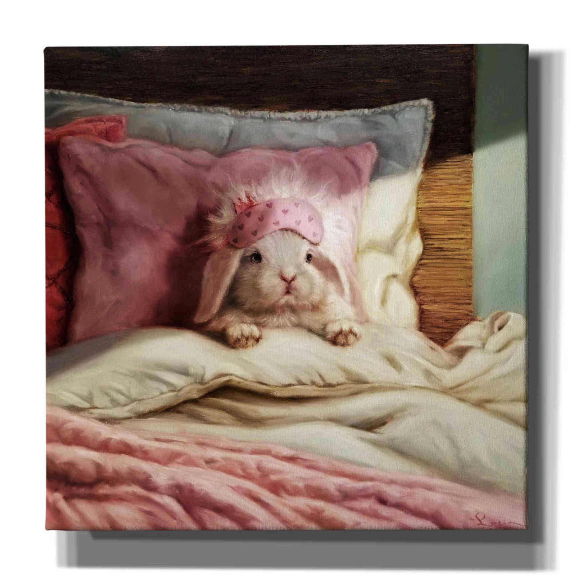 'Bed Hare' by Lucia Heffernan, Canvas Wall Art