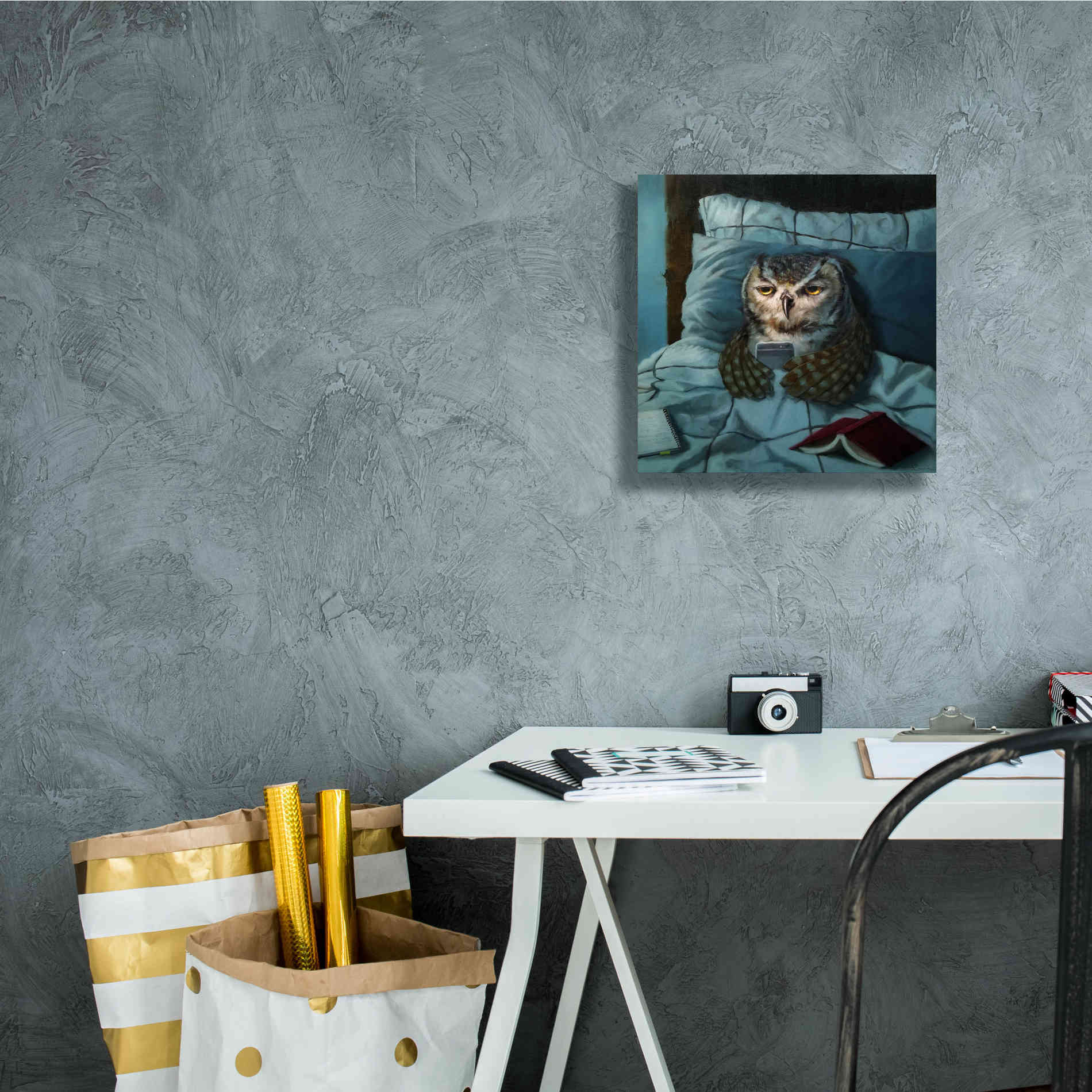 'Night Owl' by Lucia Heffernan, Canvas Wall Art,12x12