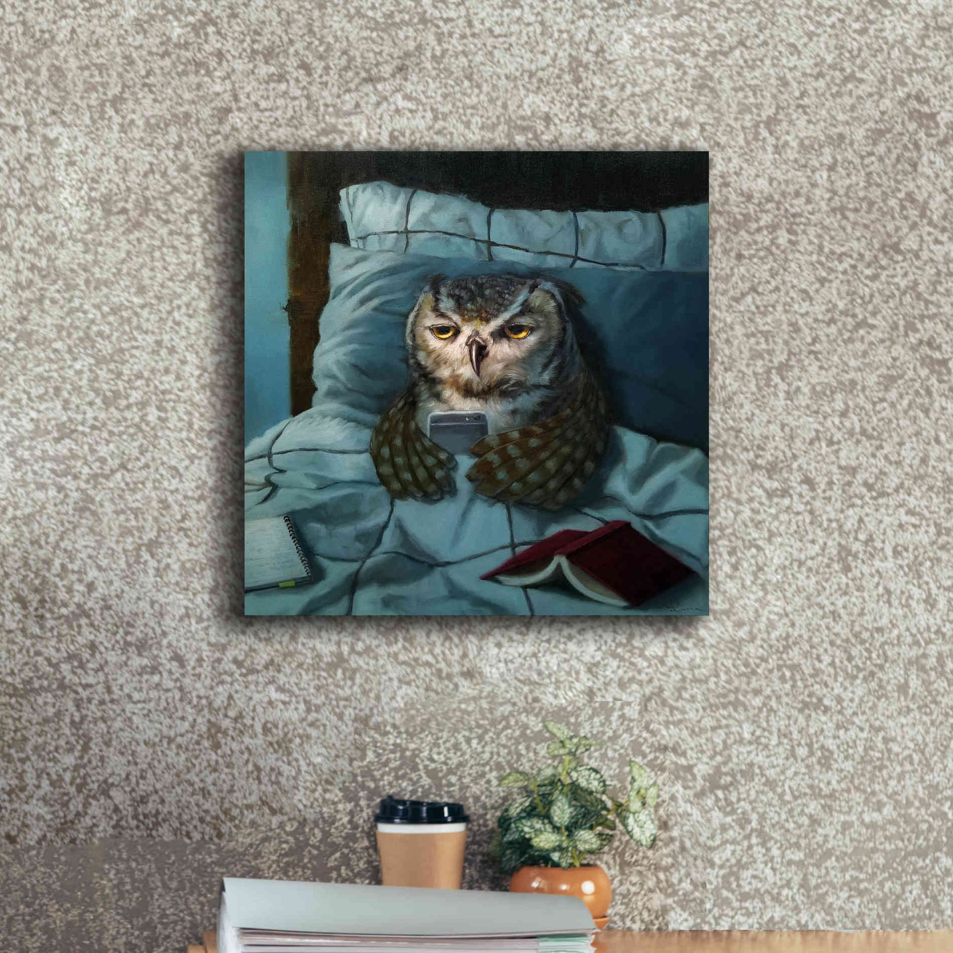 'Night Owl' by Lucia Heffernan, Canvas Wall Art,18x18