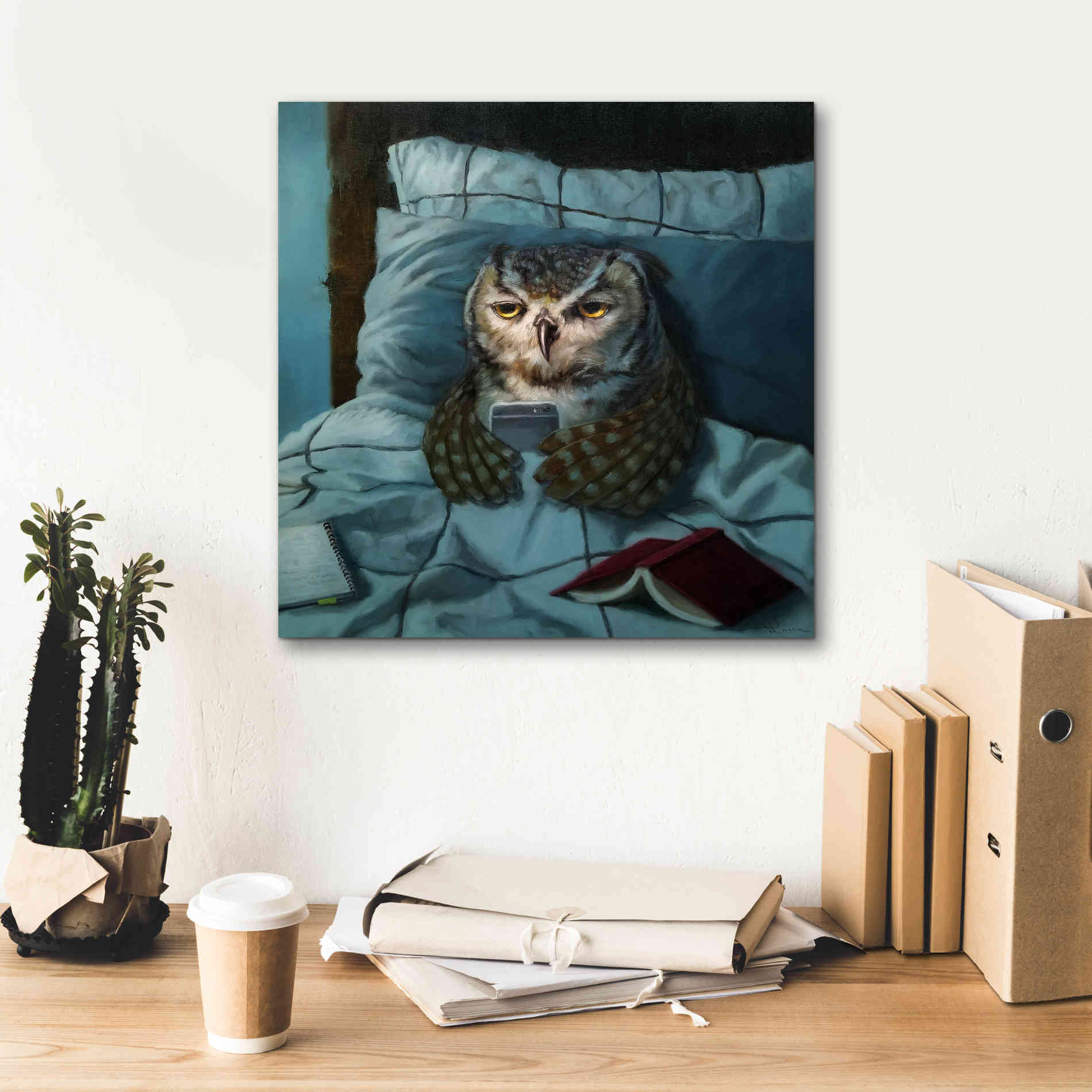 'Night Owl' by Lucia Heffernan, Canvas Wall Art,18x18