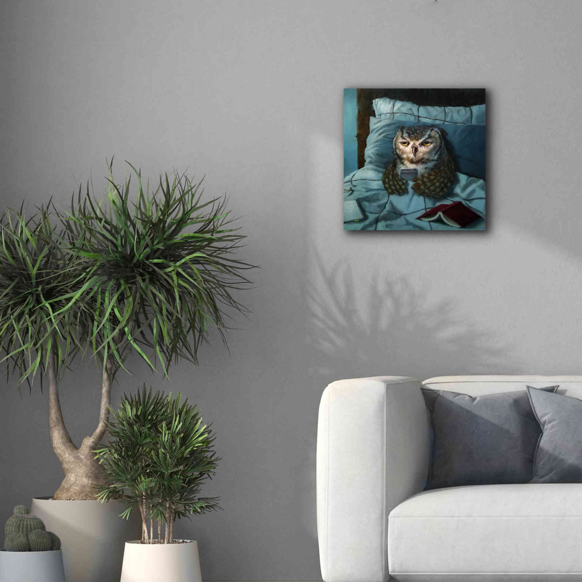 'Night Owl' by Lucia Heffernan, Canvas Wall Art,18x18
