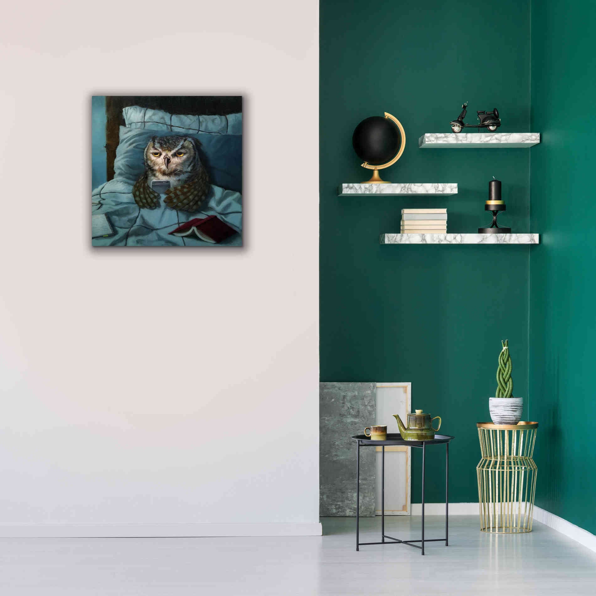 'Night Owl' by Lucia Heffernan, Canvas Wall Art,26x26