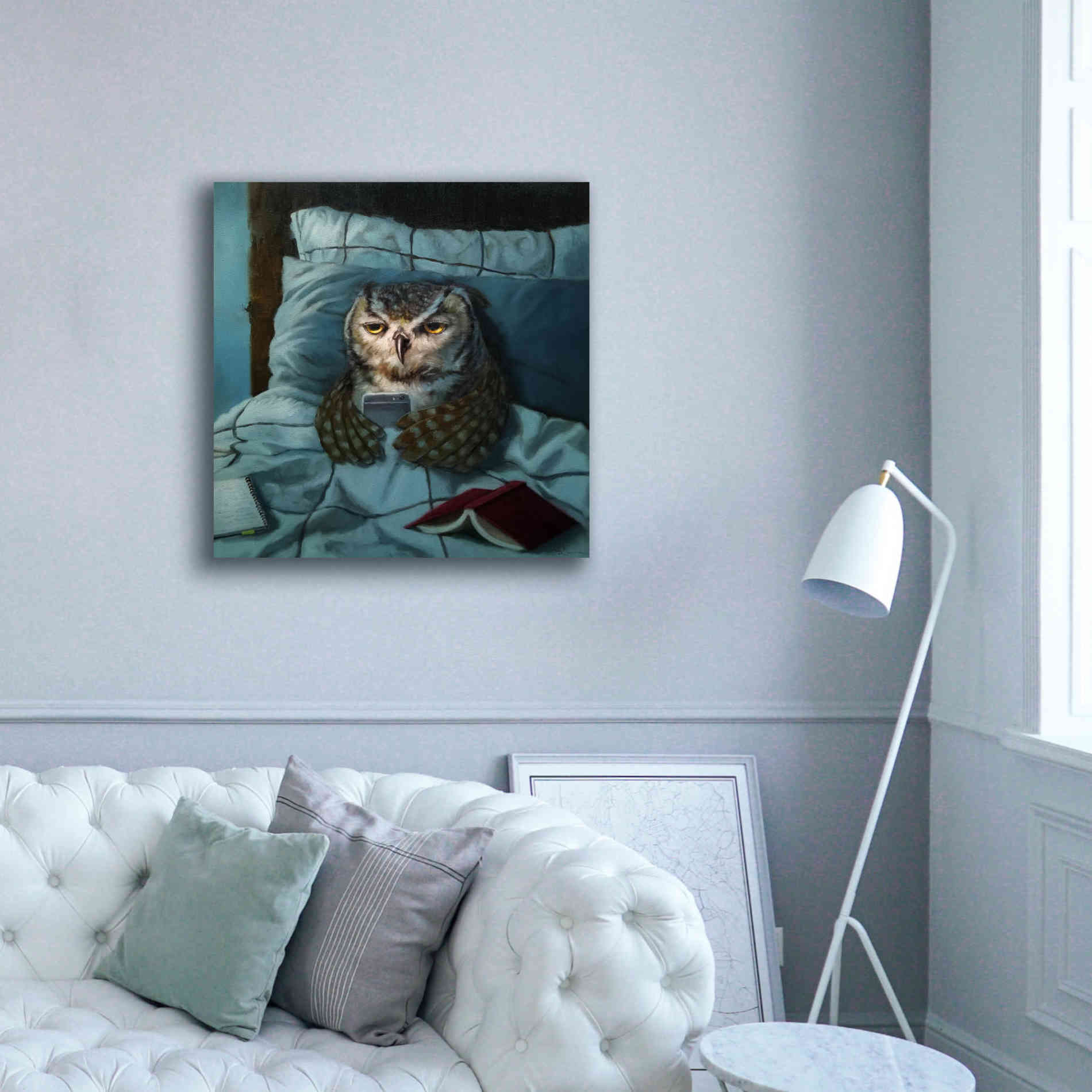 'Night Owl' by Lucia Heffernan, Canvas Wall Art,37x37