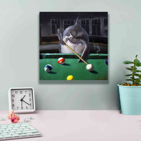 Image of 'Pool Shark' by Lucia Heffernan, Canvas Wall Art,12x12