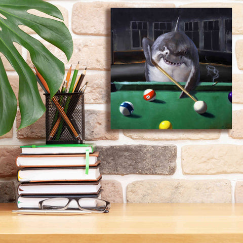 Image of 'Pool Shark' by Lucia Heffernan, Canvas Wall Art,12x12
