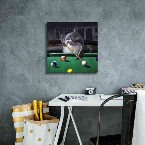 Image of 'Pool Shark' by Lucia Heffernan, Canvas Wall Art,18x18