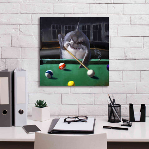 Image of 'Pool Shark' by Lucia Heffernan, Canvas Wall Art,18x18