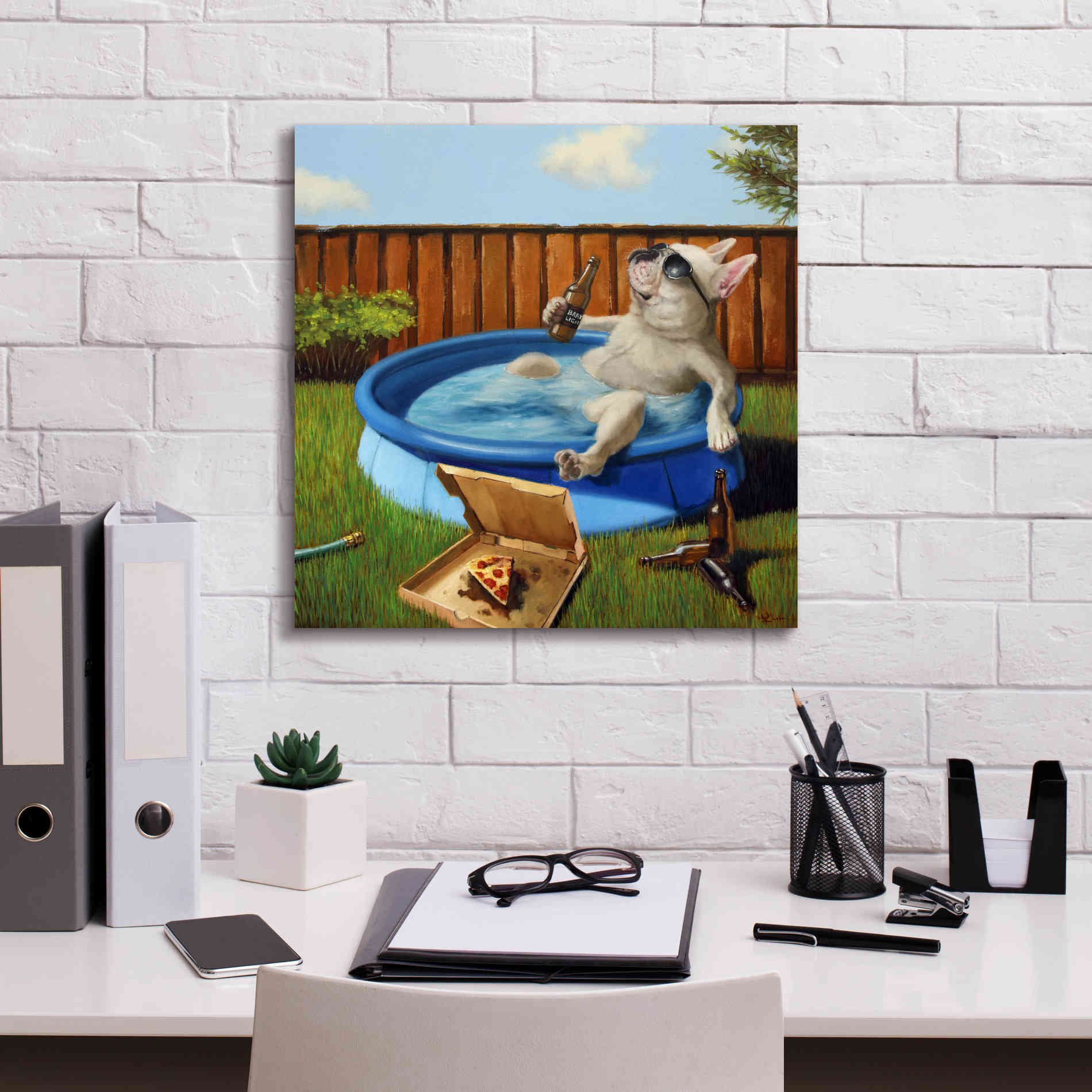 'When Human Is Away' by Lucia Heffernan, Canvas Wall Art,18x18