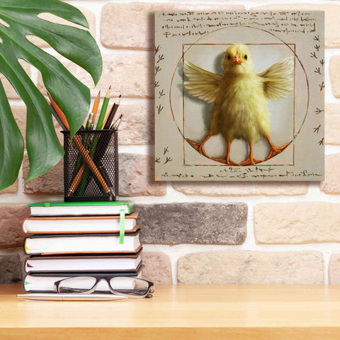 Image of 'Vitruvian Chick' by Lucia Heffernan, Canvas Wall Art,12x12