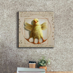 'Vitruvian Chick' by Lucia Heffernan, Canvas Wall Art,18x18