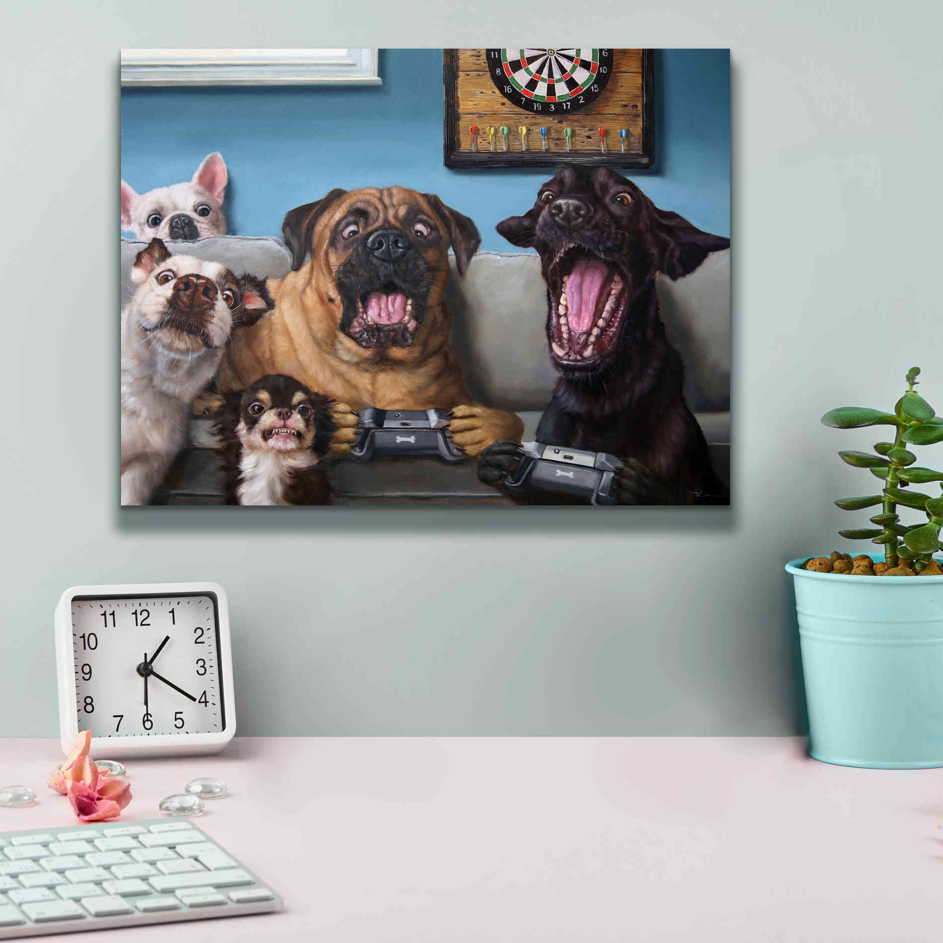'Gamers' by Lucia Heffernan, Canvas Wall Art,16x12