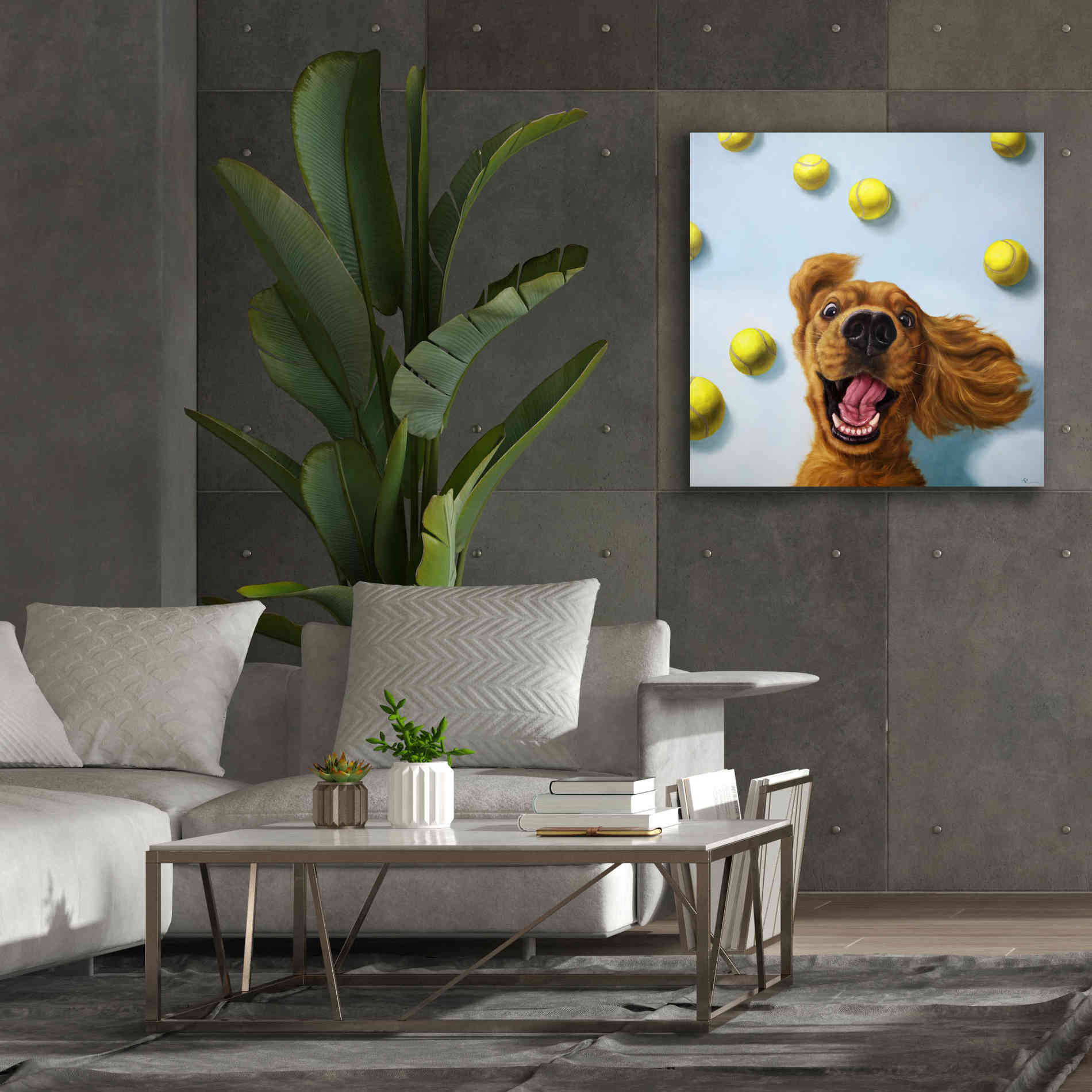 'Ball Boy' by Lucia Heffernan, Canvas Wall Art,37x37