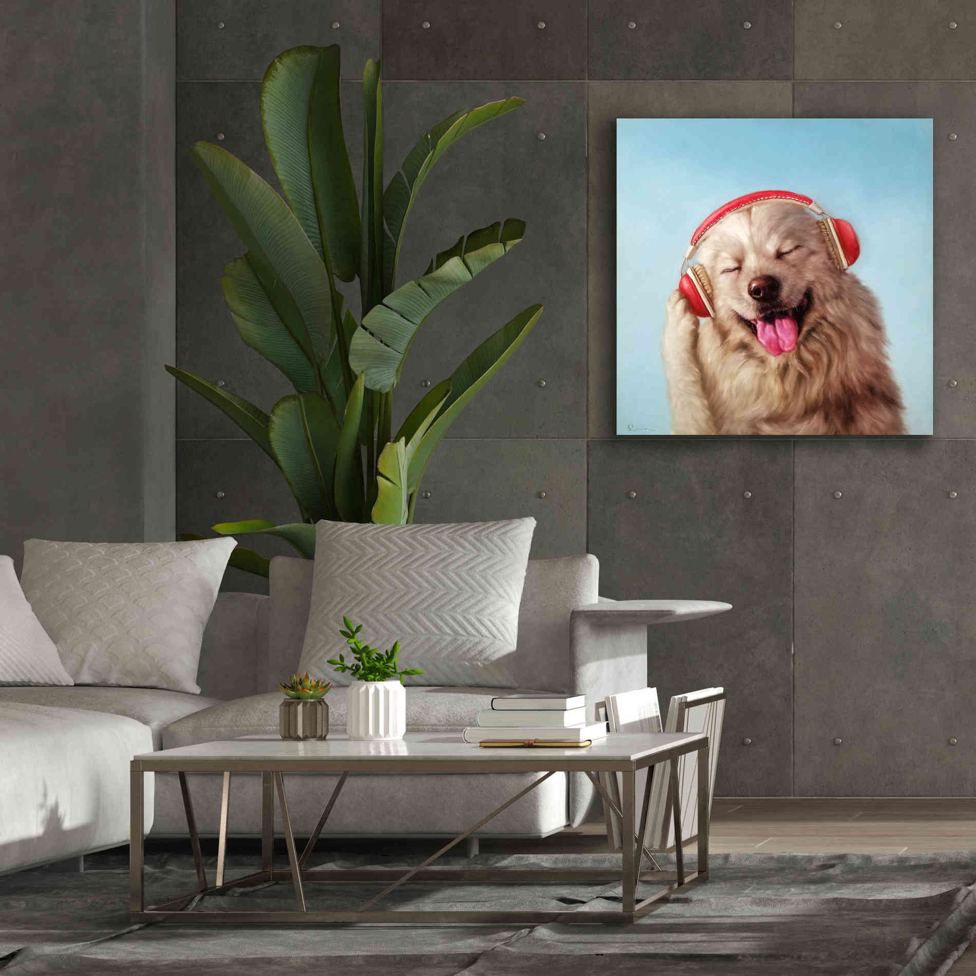 'Woof Jam' by Lucia Heffernan, Canvas Wall Art,37x37
