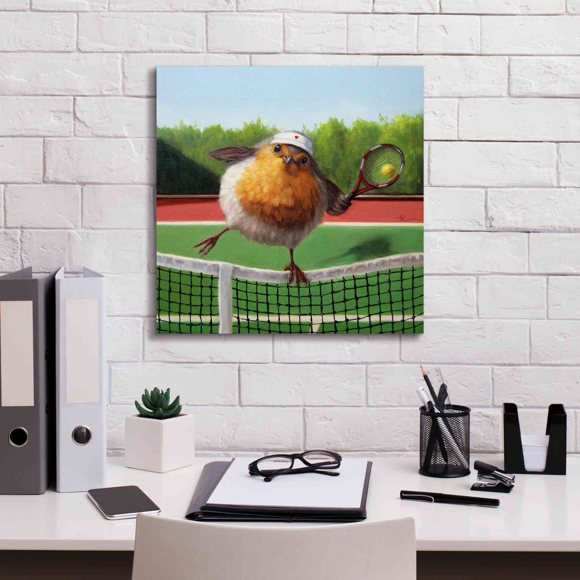 'Round Robin' by Lucia Heffernan, Canvas Wall Art,18x18