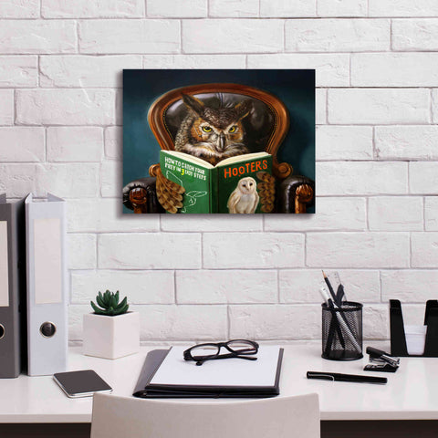 Image of 'Owl Porn' by Lucia Heffernan, Canvas Wall Art,16x12