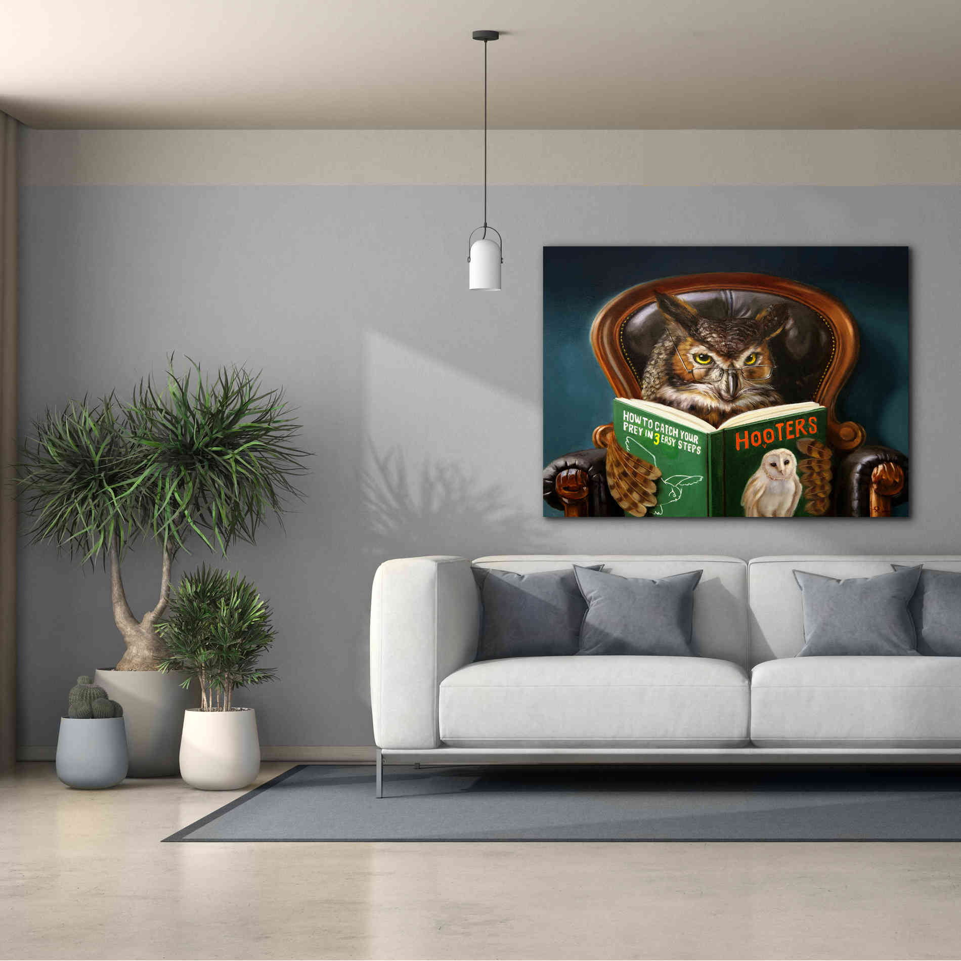 'Owl Porn' by Lucia Heffernan, Canvas Wall Art,54x40