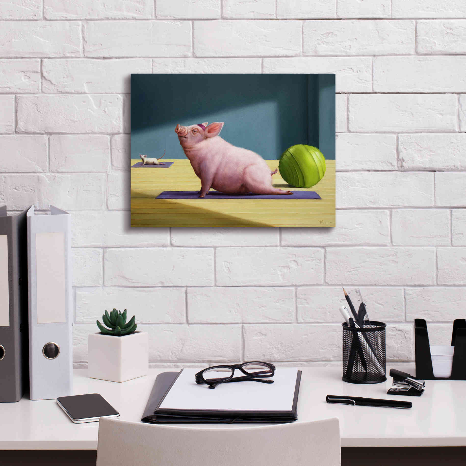 'Yoga With Friends' by Lucia Heffernan, Canvas Wall Art,16x12