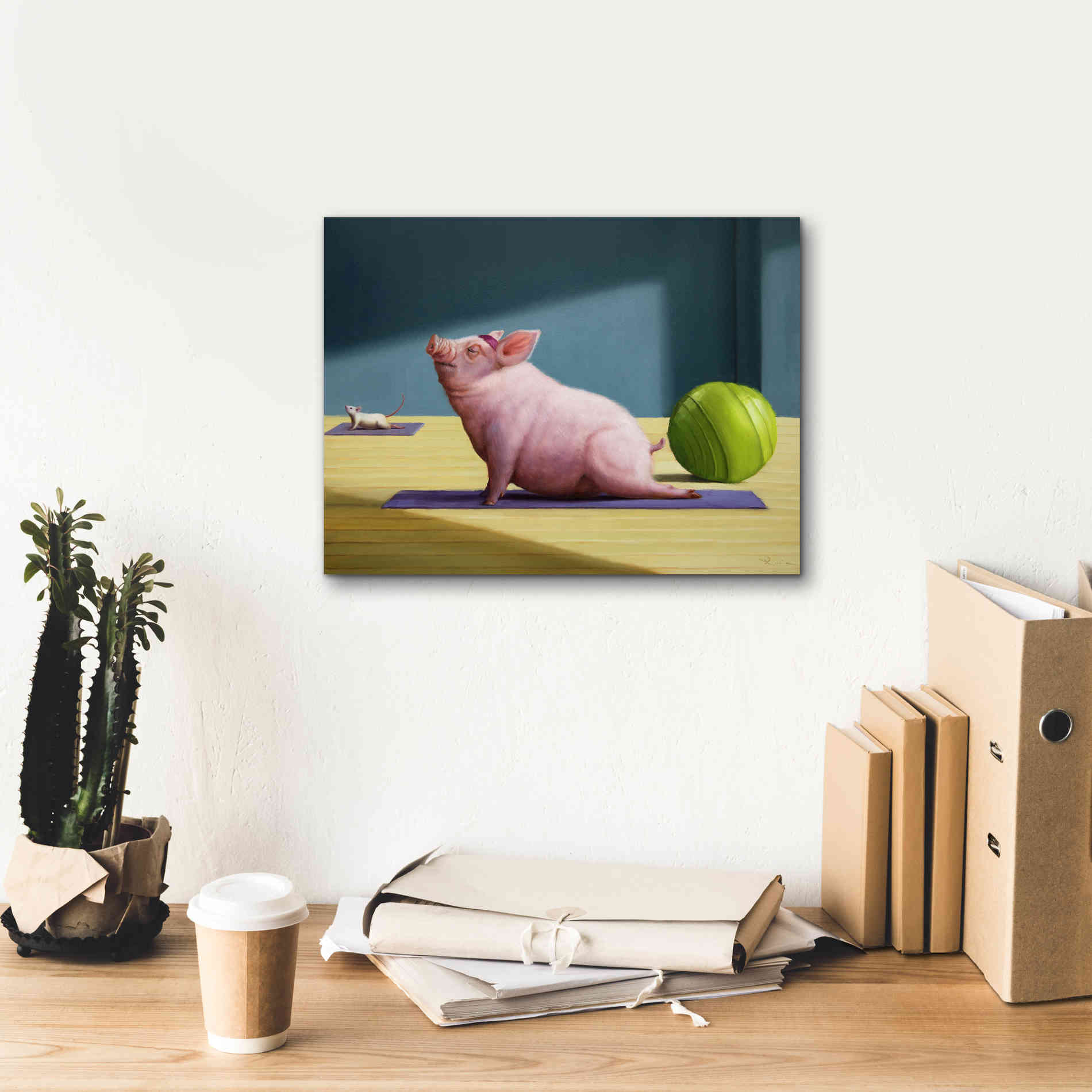 'Yoga With Friends' by Lucia Heffernan, Canvas Wall Art,16x12