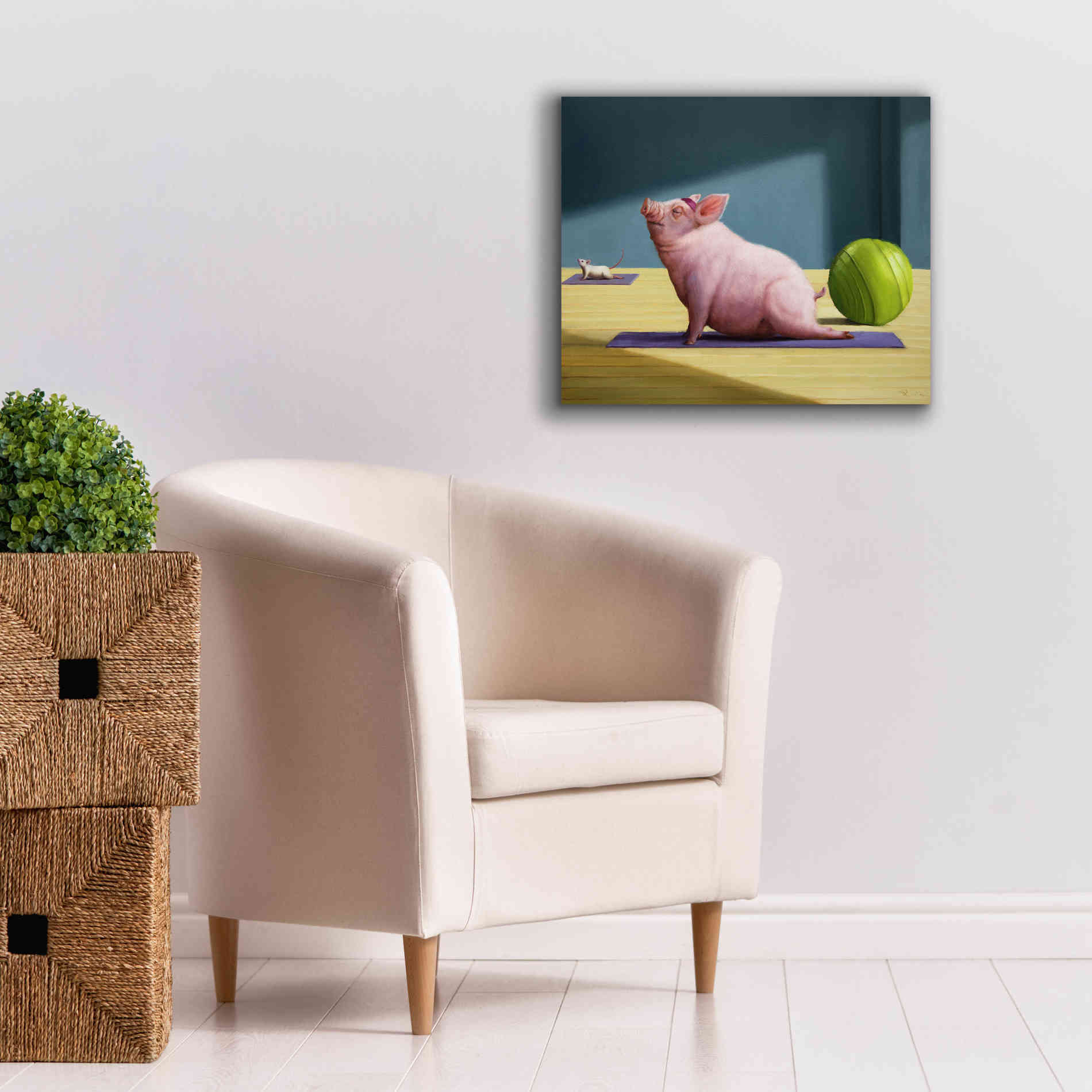 'Yoga With Friends' by Lucia Heffernan, Canvas Wall Art,24x20