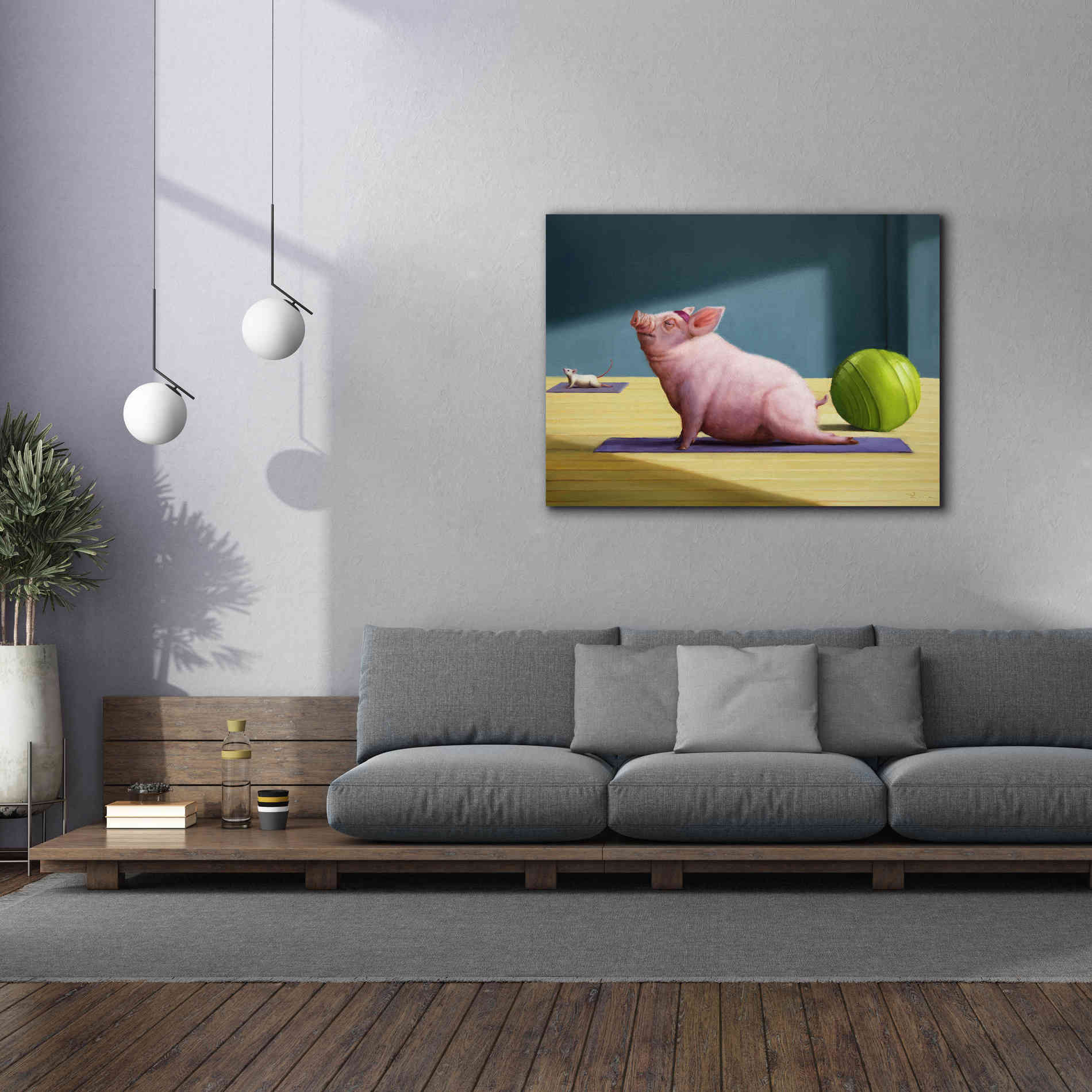 'Yoga With Friends' by Lucia Heffernan, Canvas Wall Art,54x40