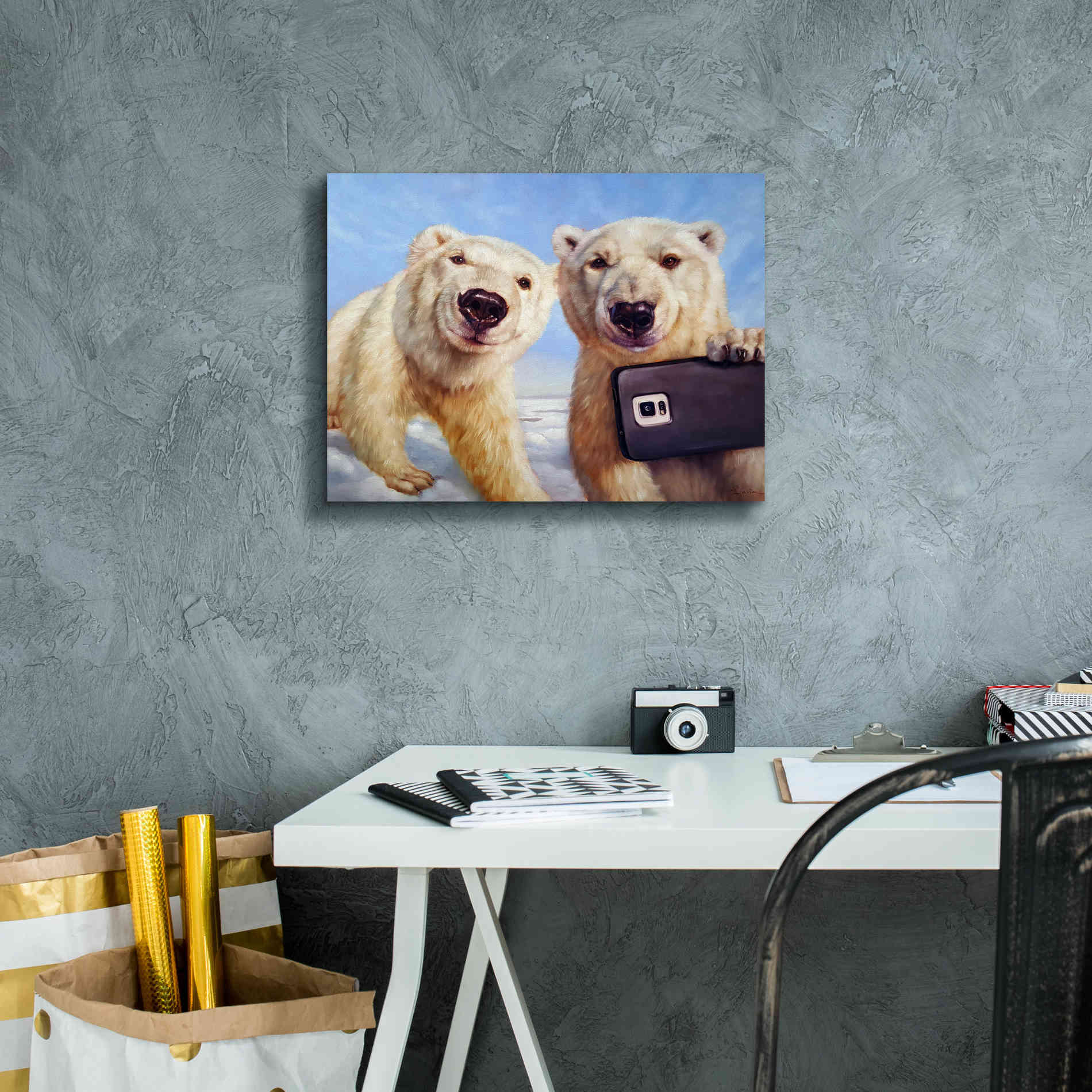 'Polargram' by Lucia Heffernan, Canvas Wall Art,16x12