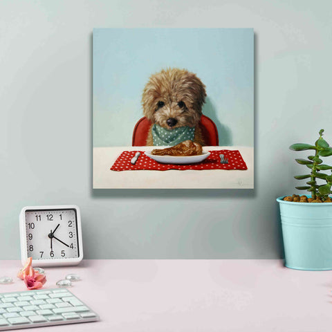 Image of 'Puppy Chow' by Lucia Heffernan, Canvas Wall Art,12x12