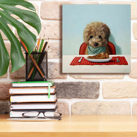Image of 'Puppy Chow' by Lucia Heffernan, Canvas Wall Art,12x12