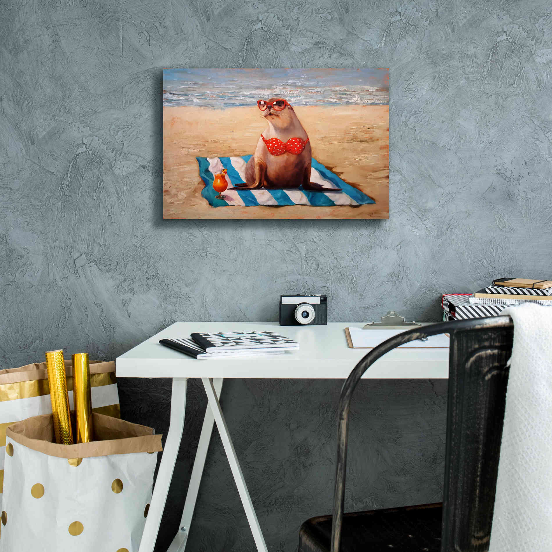 'Beached' by Lucia Heffernan, Canvas Wall Art,18x12