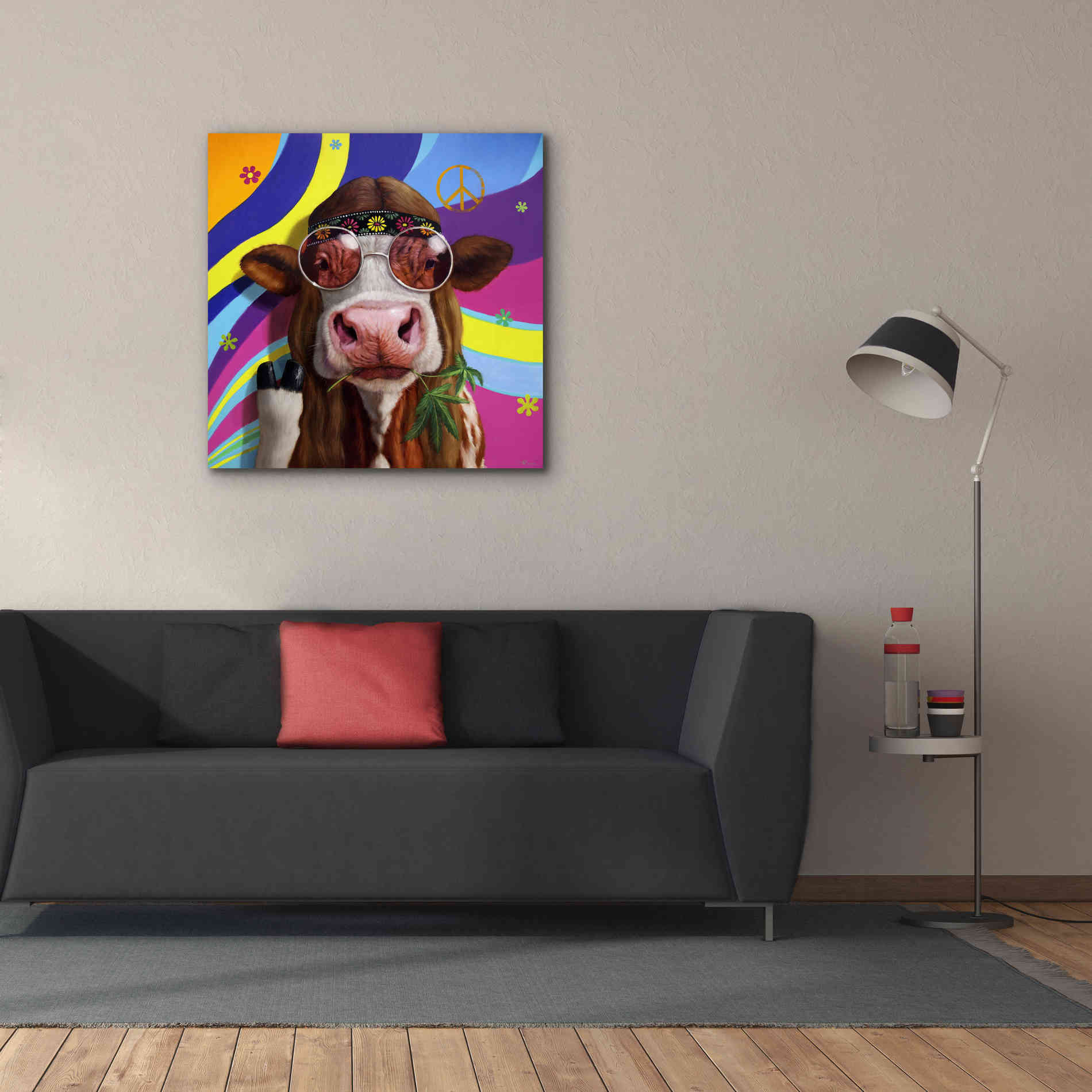 'Grass Fed' by Lucia Heffernan, Canvas Wall Art,37x37