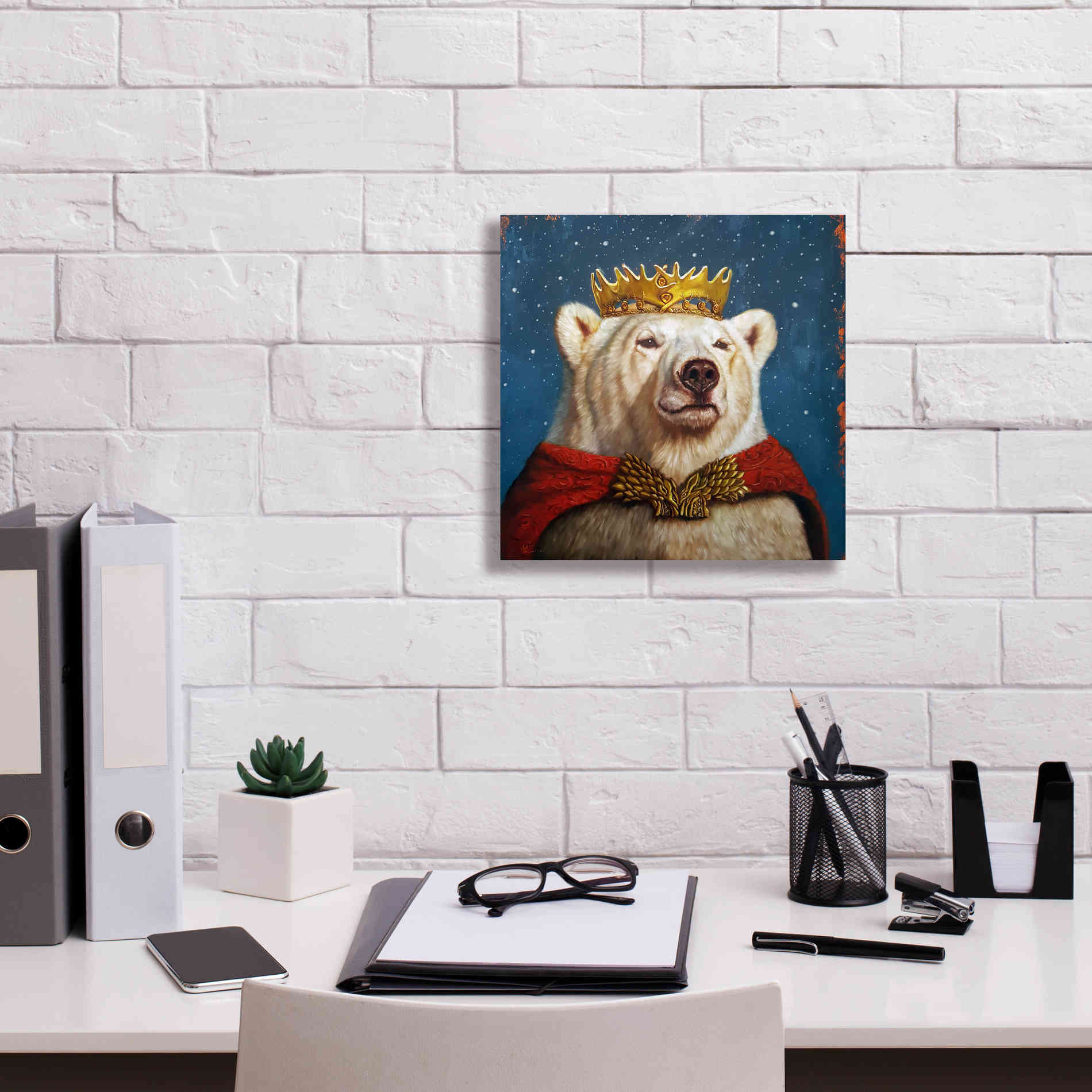'Snow King' by Lucia Heffernan, Canvas Wall Art,12x12