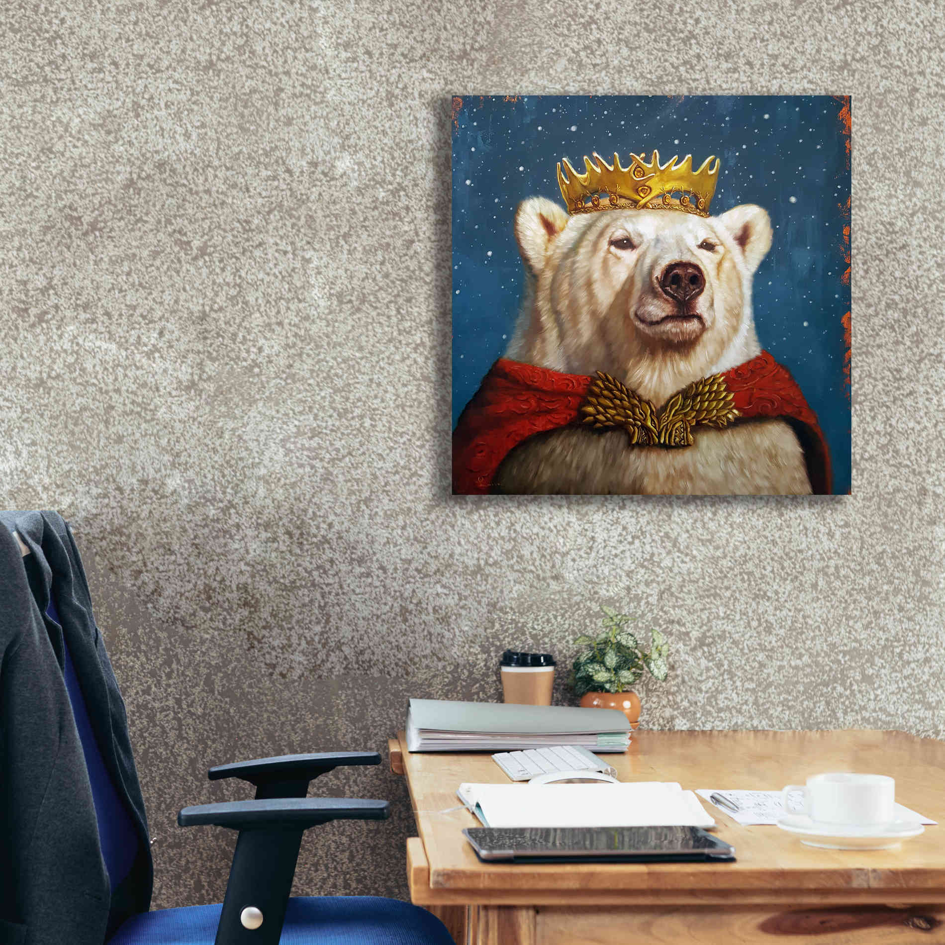 'Snow King' by Lucia Heffernan, Canvas Wall Art,26x26
