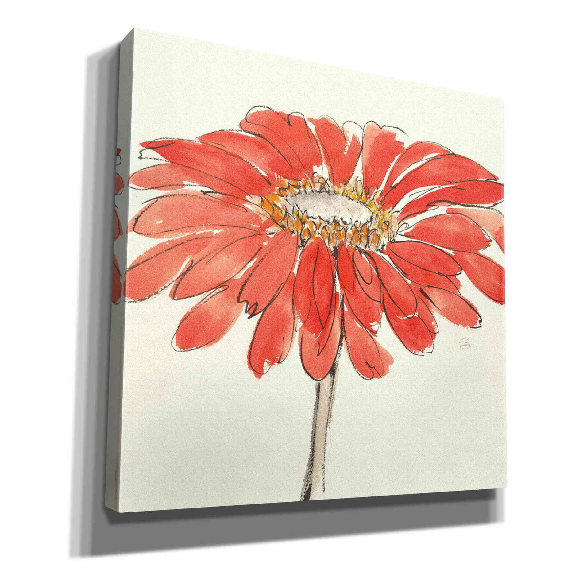 'Tangerine and Grey I' by Chris Paschke, Canvas Wall Art