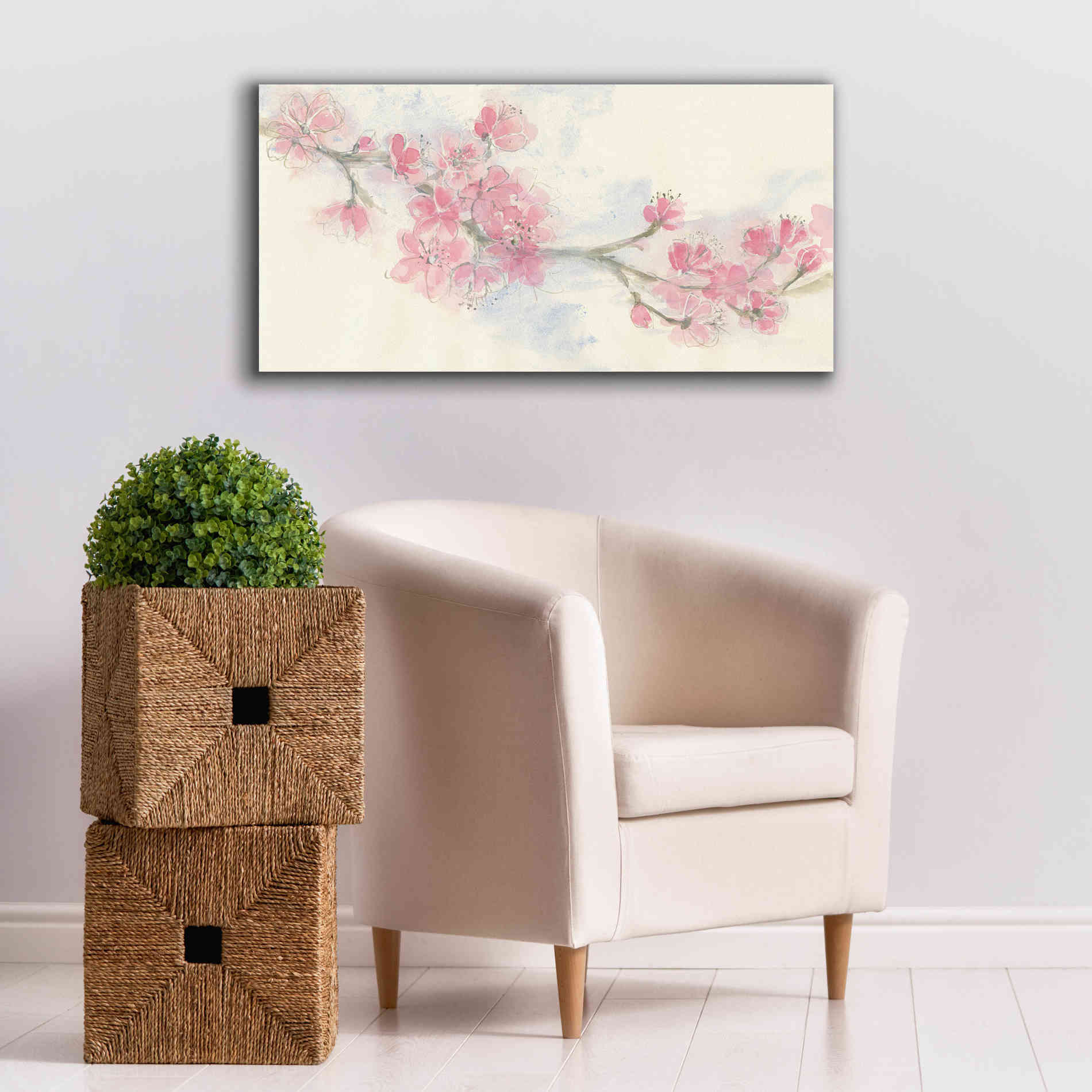 'Cherry Blossom II' by Chris Paschke, Canvas Wall Art,40 x 20