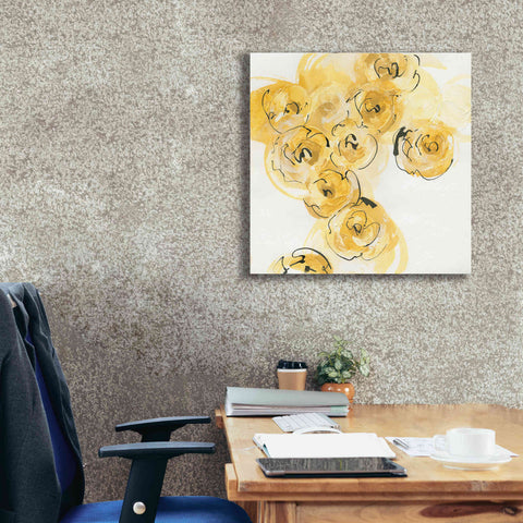 Image of 'Yellow Roses Anew I' by Chris Paschke, Canvas Wall Art,26 x 26