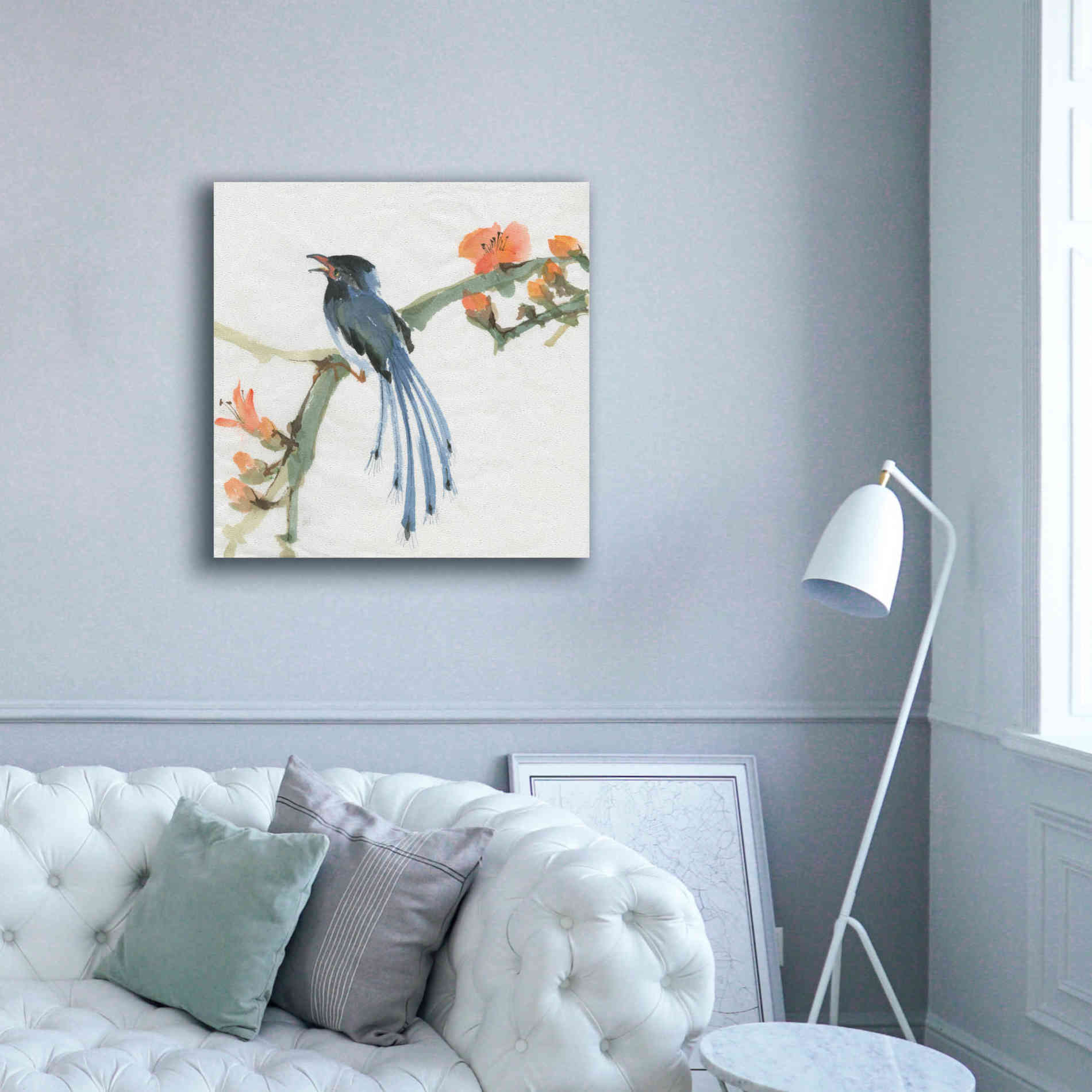 'Formosan Blue Magpie' by Chris Paschke, Canvas Wall Art,37 x 37