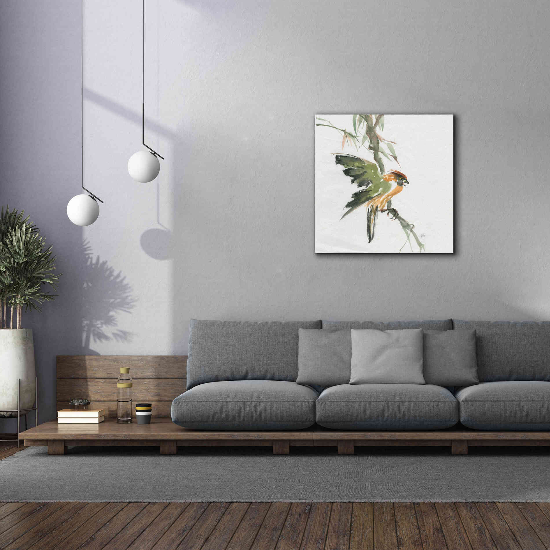'Formosan Firecrest' by Chris Paschke, Canvas Wall Art,37 x 37