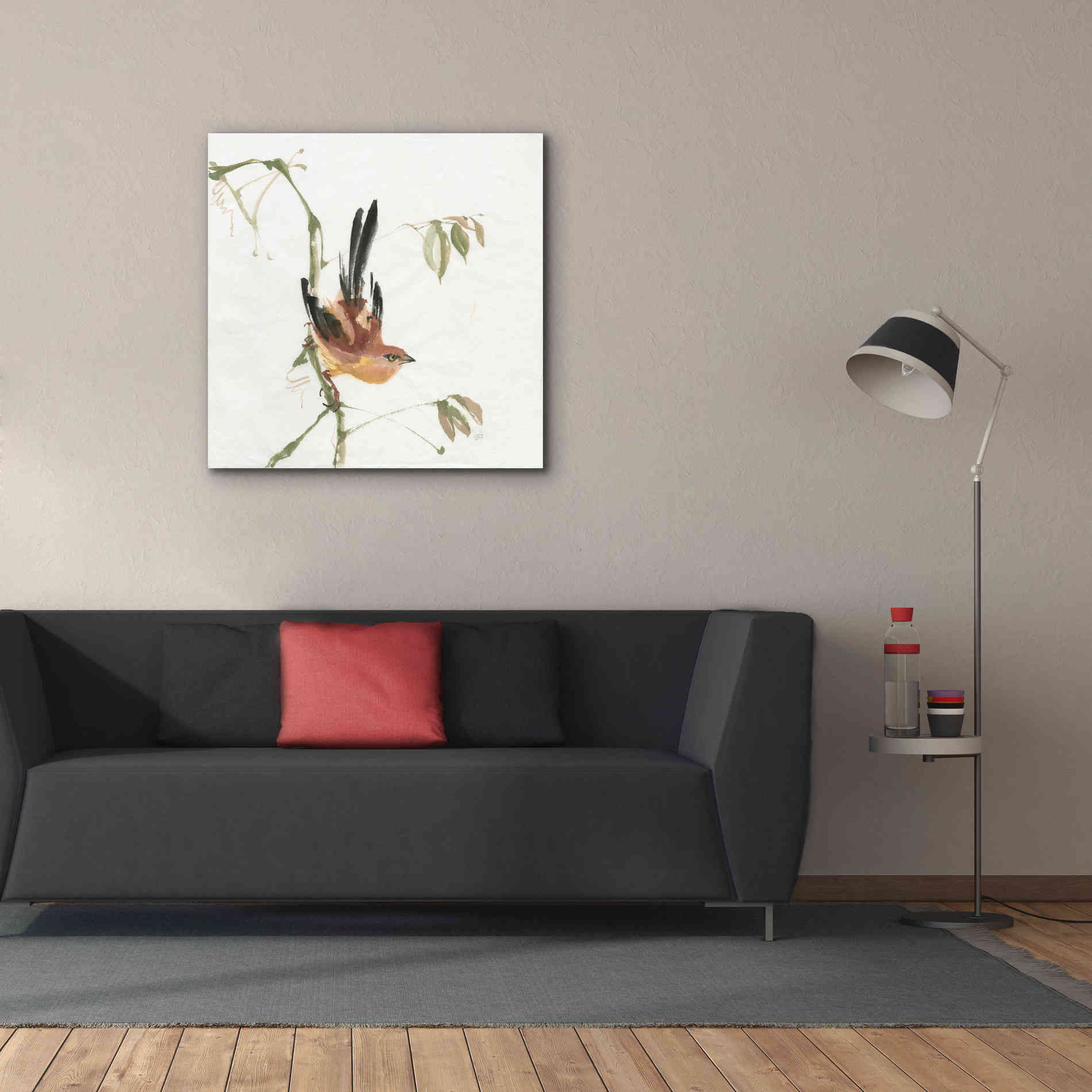 'Mountain Bush Warbler' by Chris Paschke, Canvas Wall Art,37 x 37