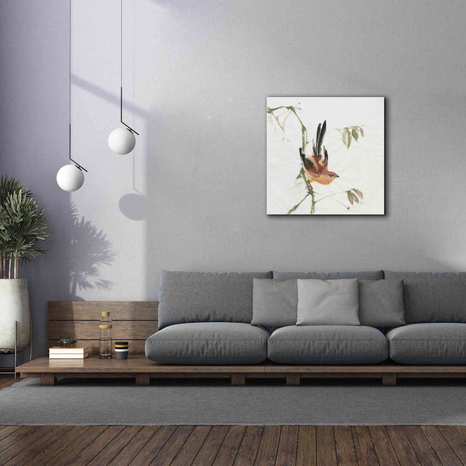 'Mountain Bush Warbler' by Chris Paschke, Canvas Wall Art,37 x 37