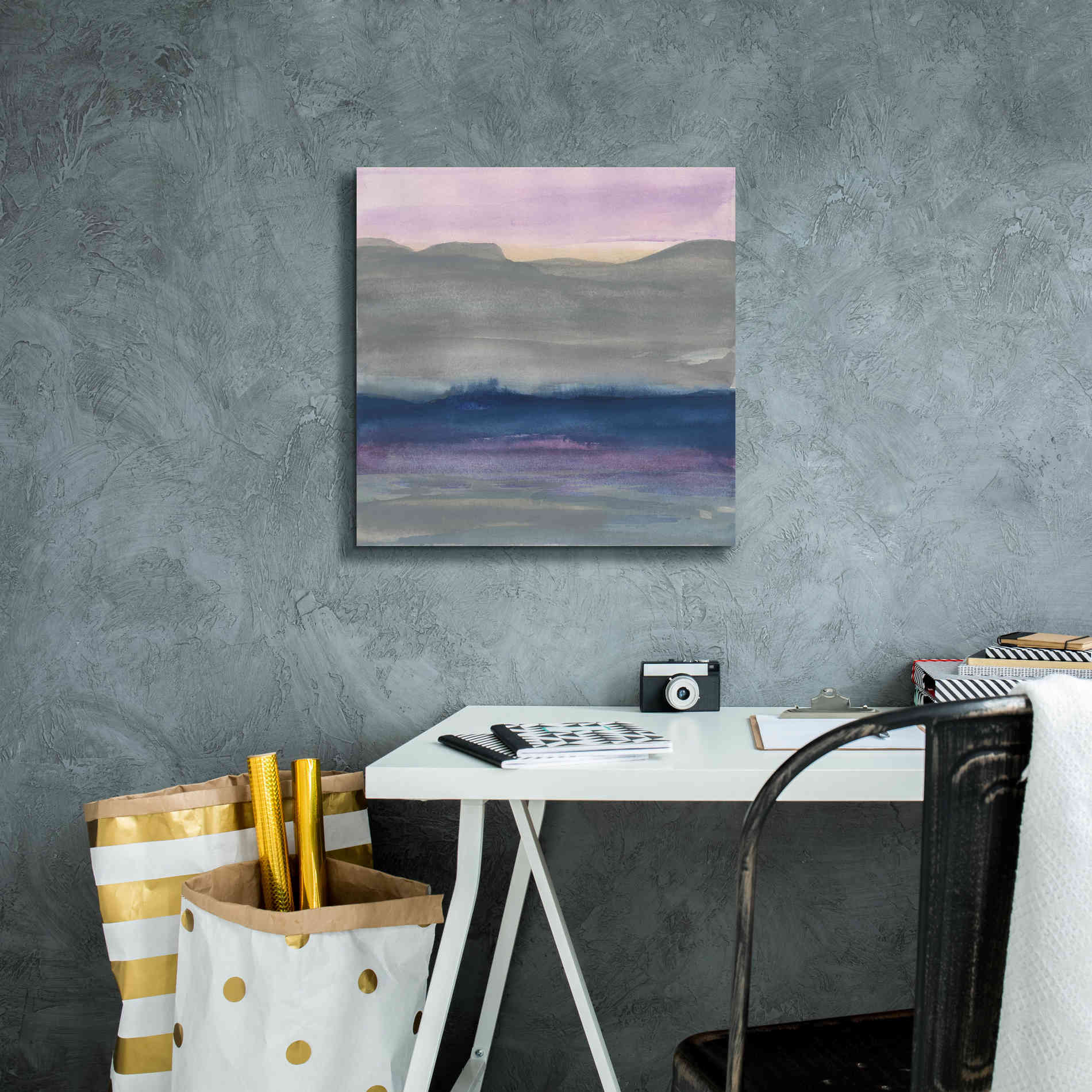 'Grey Hills II' by Chris Paschke, Canvas Wall Art,18 x 18