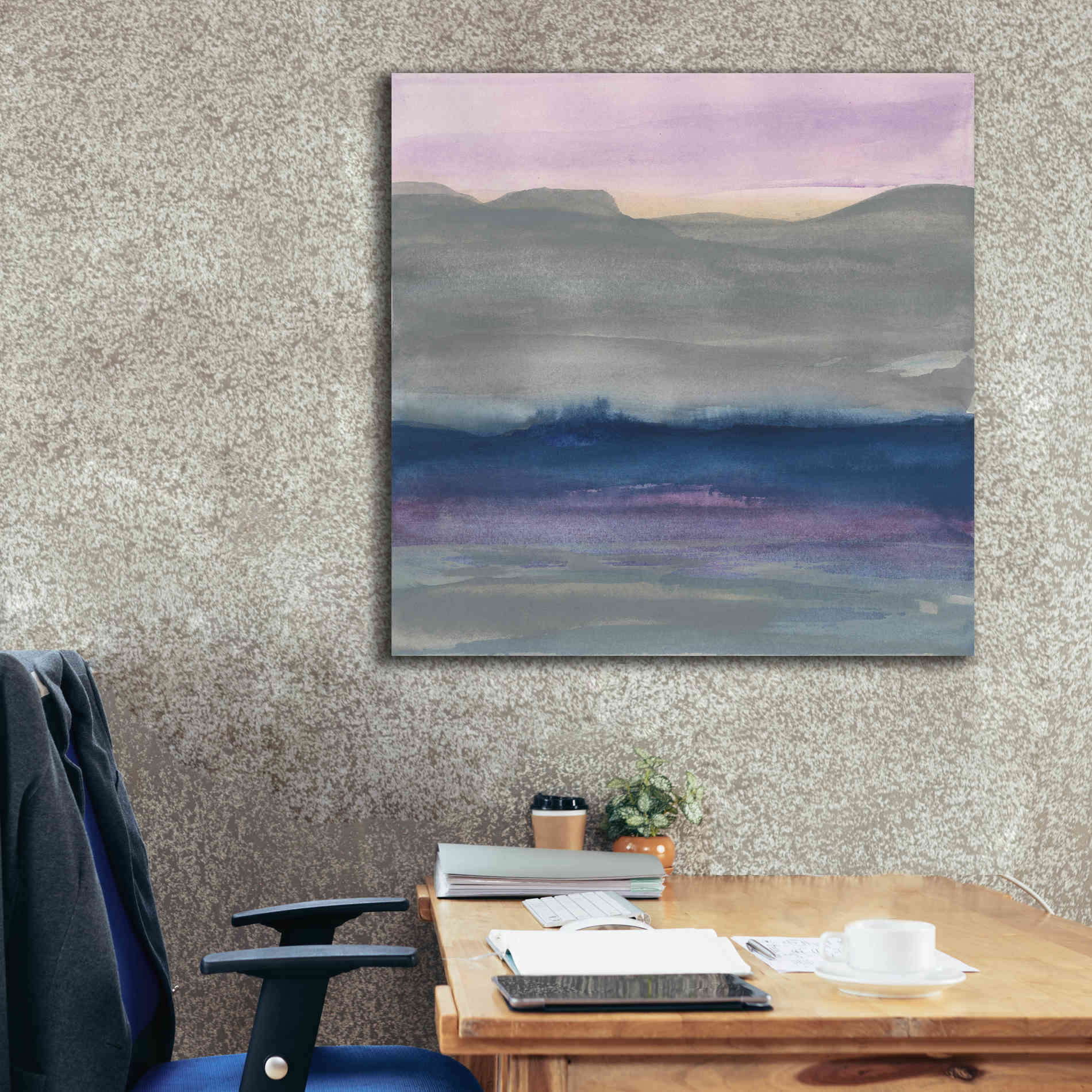 'Grey Hills II' by Chris Paschke, Canvas Wall Art,37 x 37