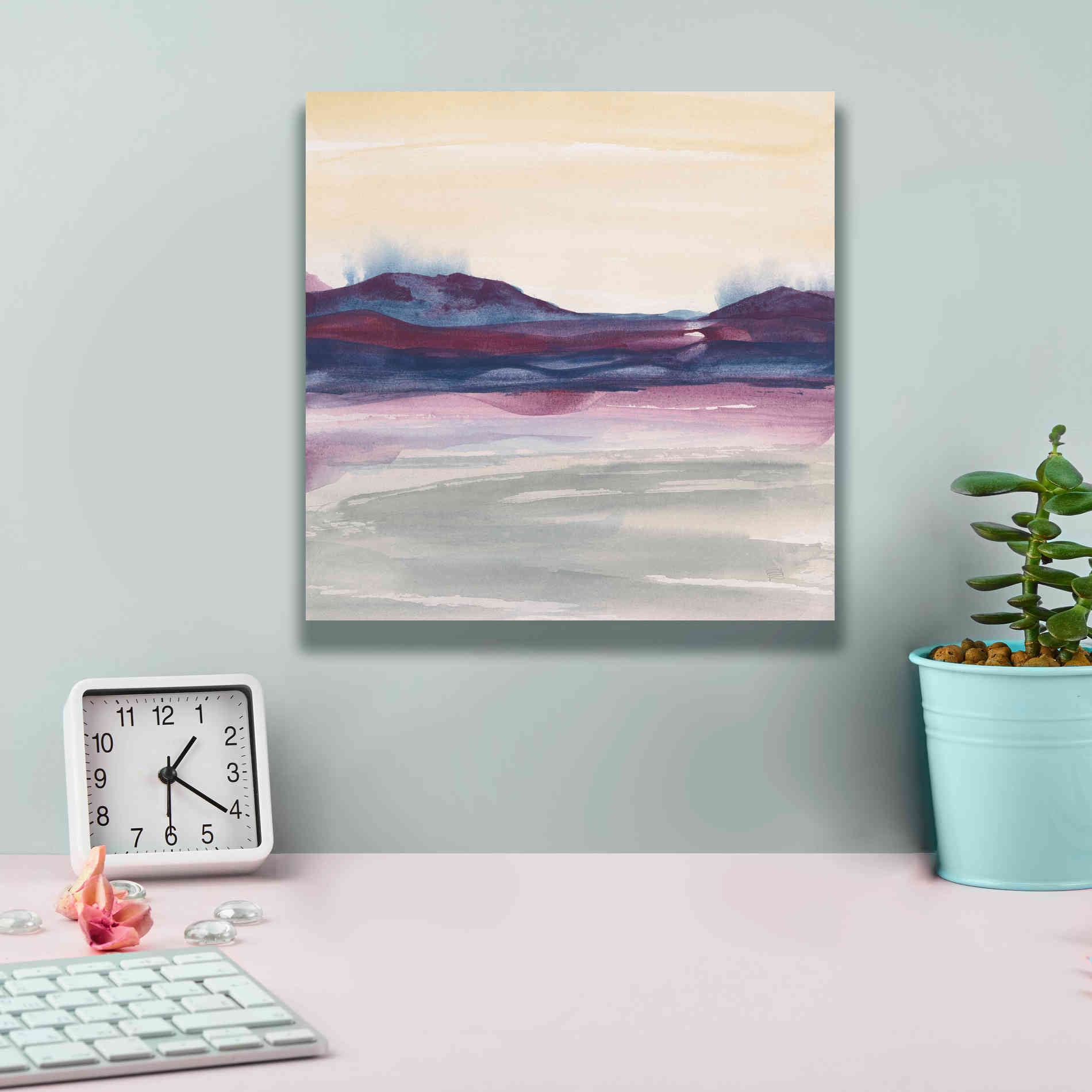 'Purple Rock Dawn I' by Chris Paschke, Canvas Wall Art,12 x 12