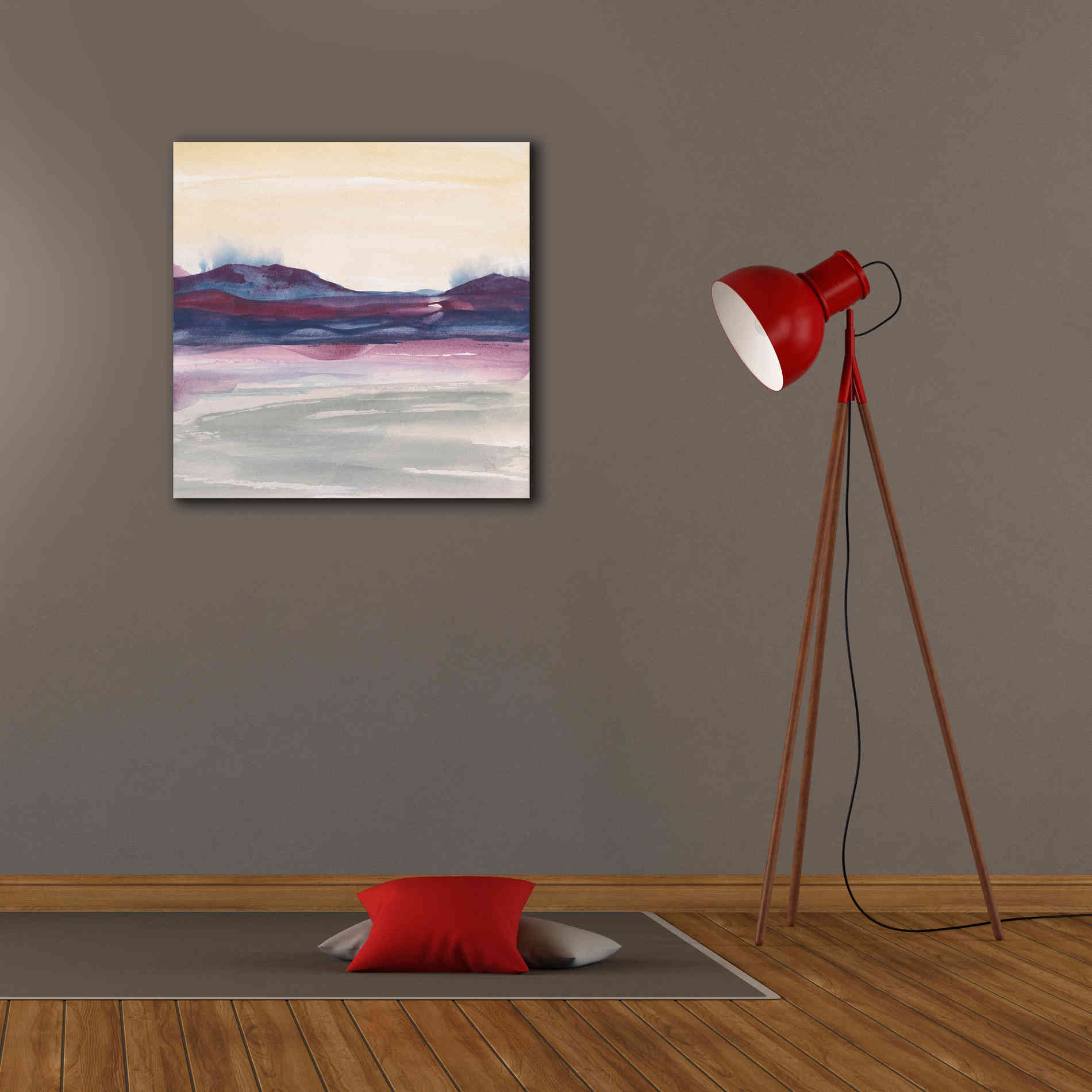 'Purple Rock Dawn I' by Chris Paschke, Canvas Wall Art,26 x 26