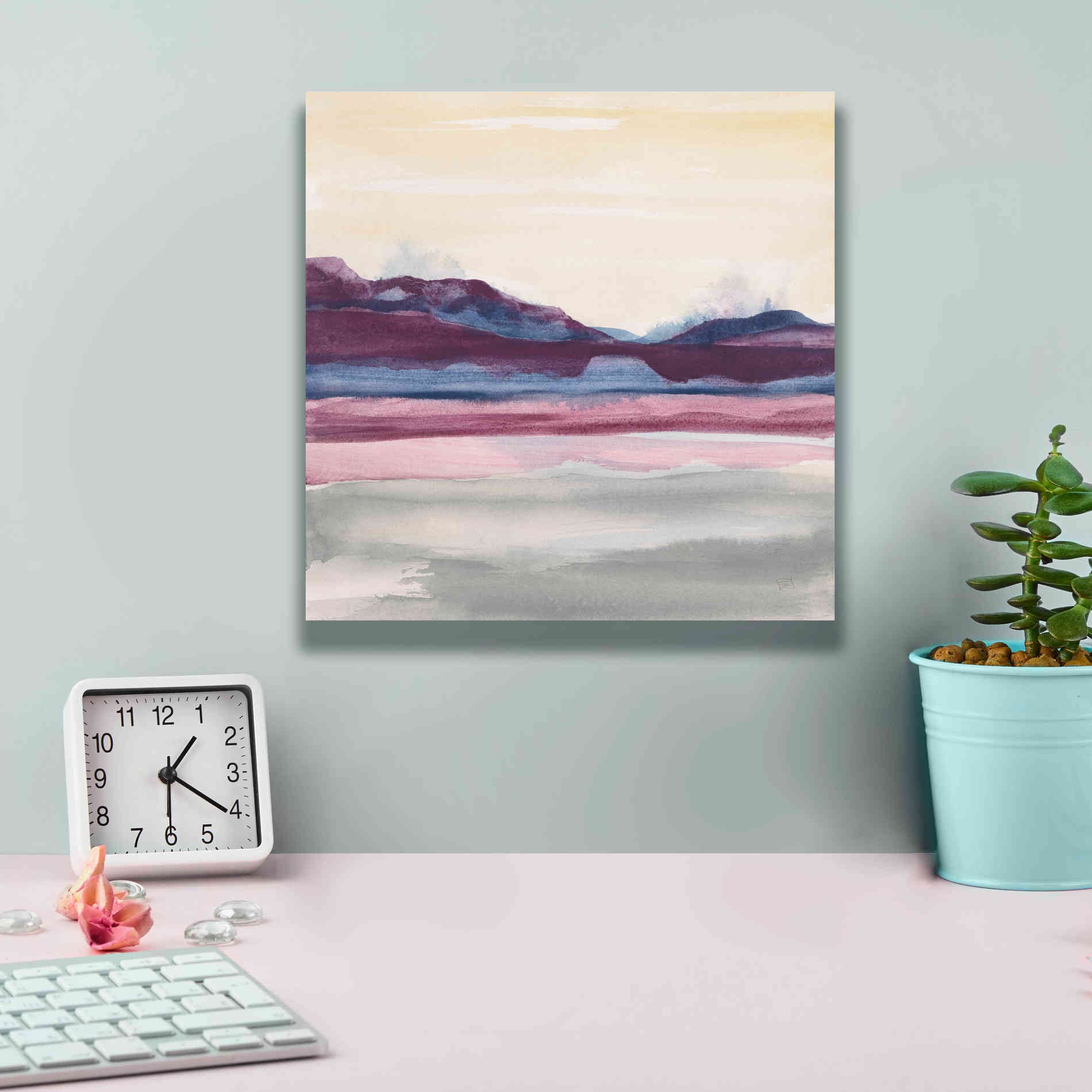 'Purple Rock Dawn II' by Chris Paschke, Canvas Wall Art,12 x 12