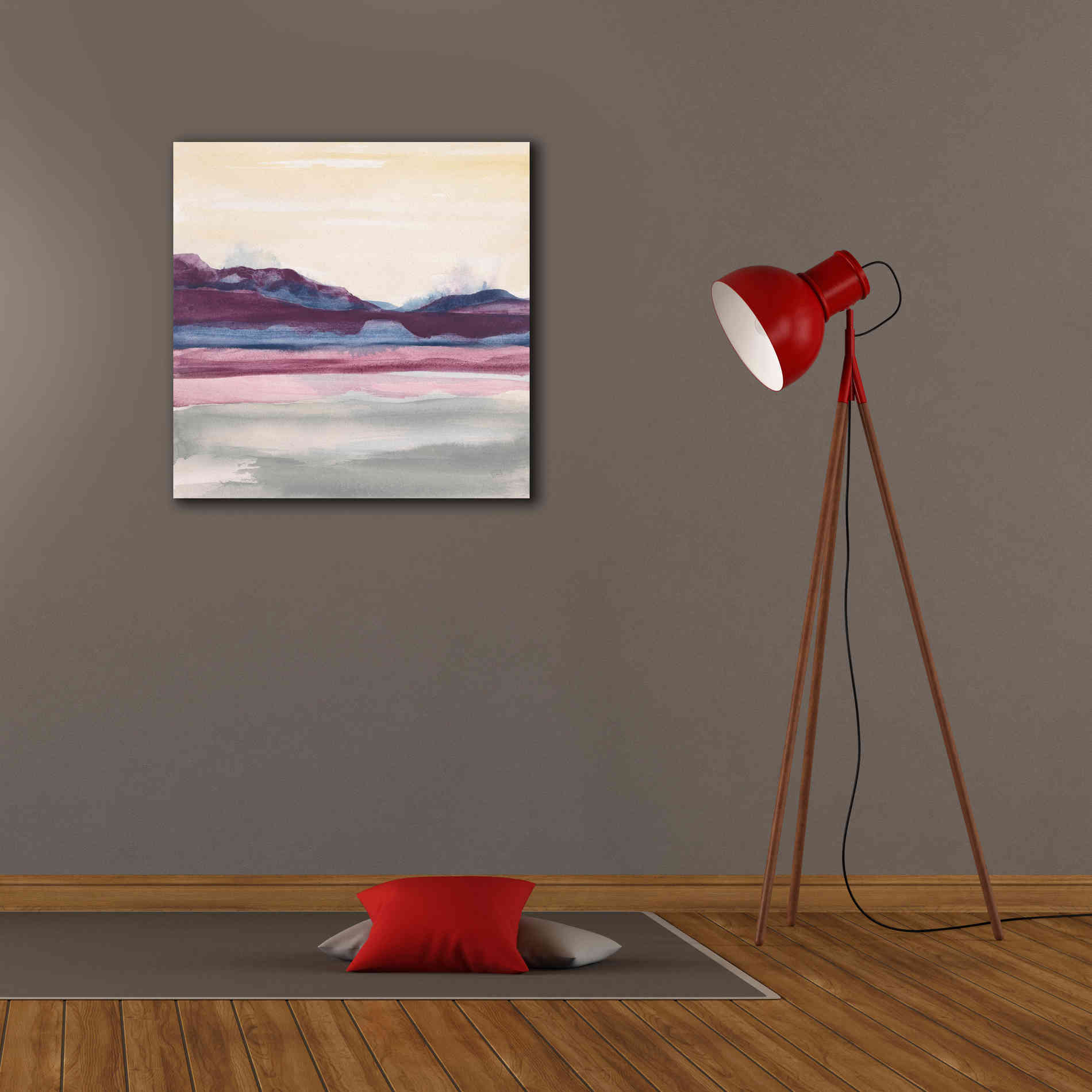 'Purple Rock Dawn II' by Chris Paschke, Canvas Wall Art,26 x 26