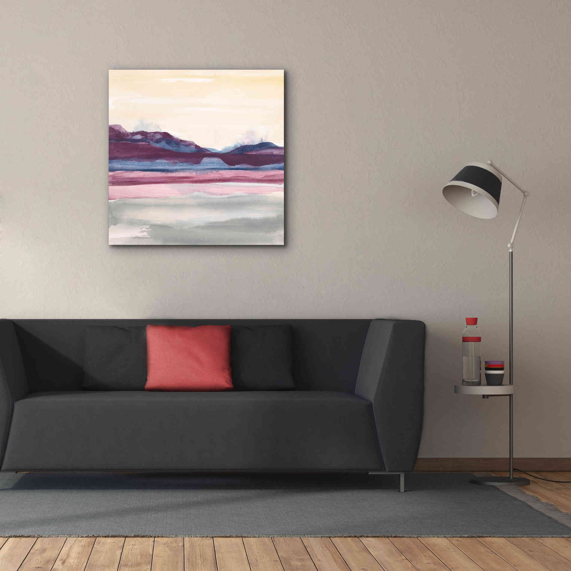 'Purple Rock Dawn II' by Chris Paschke, Canvas Wall Art,37 x 37