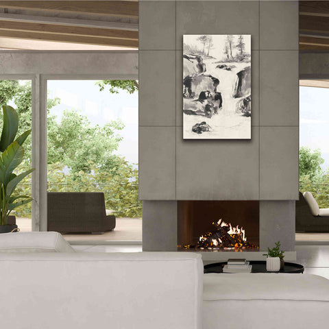 Image of 'Sumi Waterfall II' by Chris Paschke, Canvas Wall Art,26 x 40